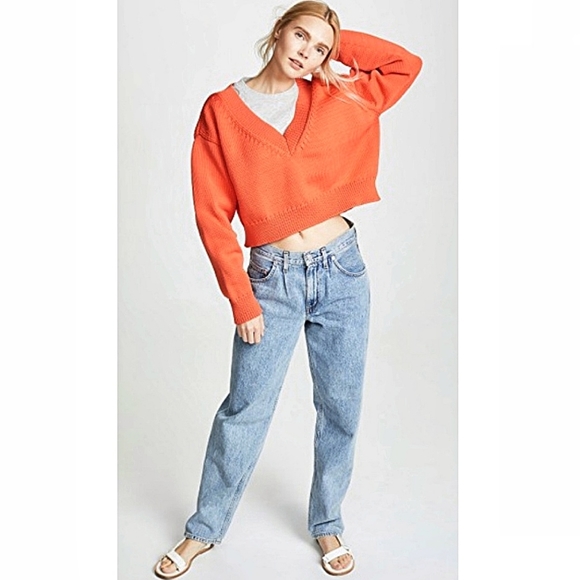 Alexander Wang Mixed Media Layering Crewneck Pullover Knit Sweater - Picture 2 of 15